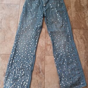 Zara Blue Jeans with Silver Accents